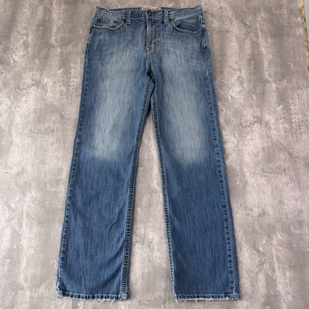 Lucky Brand Jeans Mens 33 Light Wash Stryder Low‎ Rise Straight Distressed Y2K